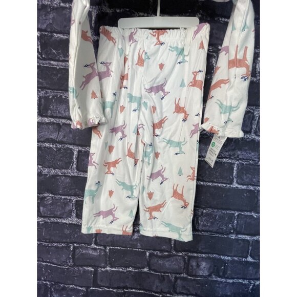Carter's Just One You 2T PJ Reindeer Trees 2-Piece Pajama Set - Picture 11 of 14